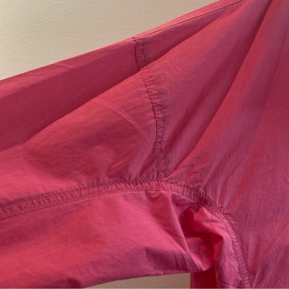 OSKA Sz 2 (Sz 8/10) Hot Pink Pocket Funnel Neck Oversized Buttoned Dress - Picture 8 of 14